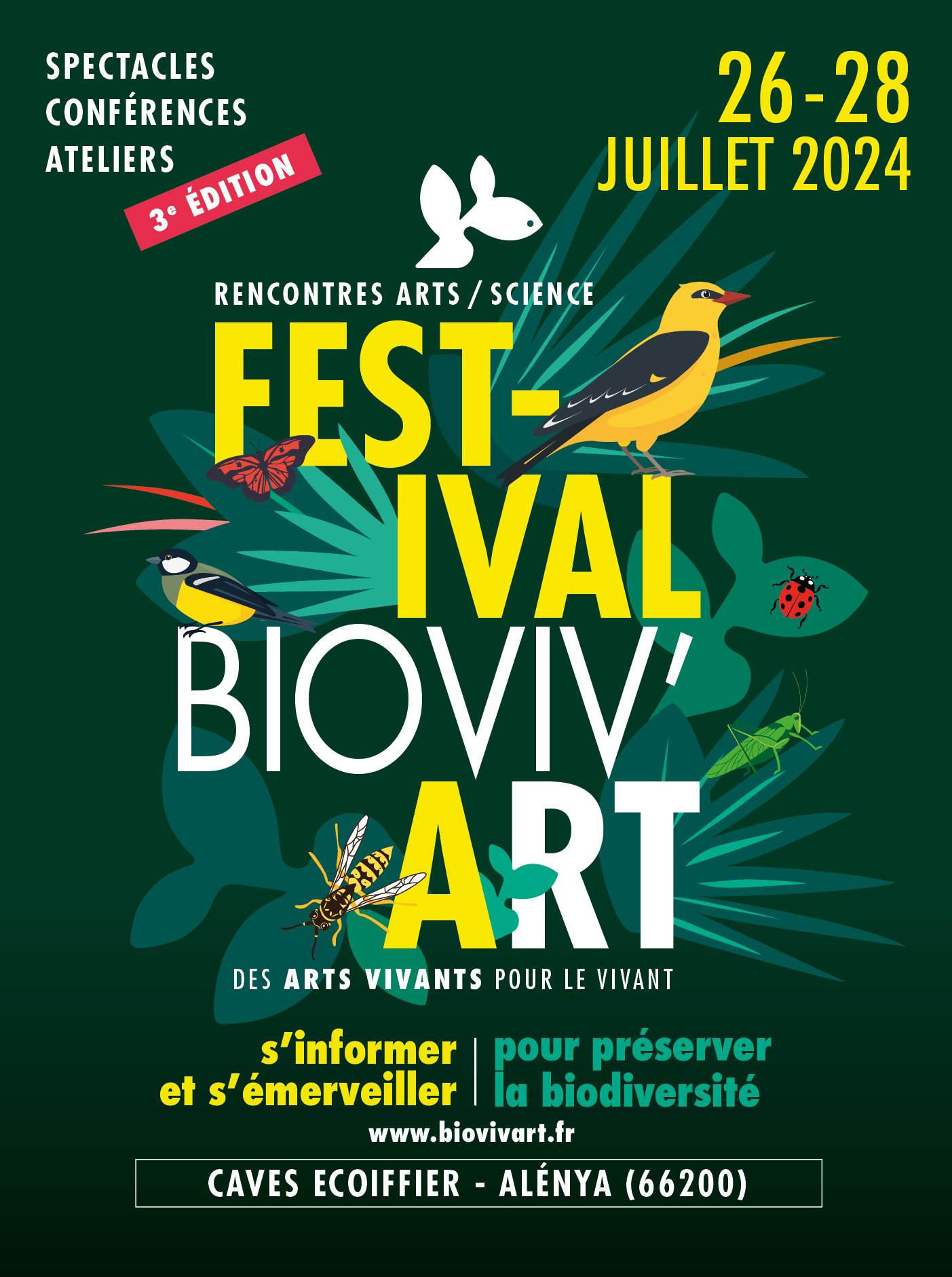 Festival BIOVIV'ART 2024- 3é Edition-26-28 juillet à Alénya (66200)